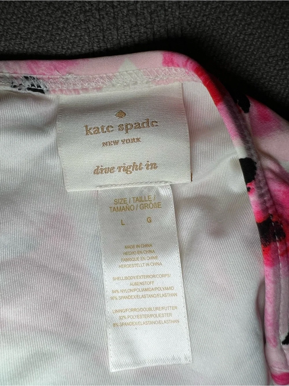 Kate Spade Pink Rose Print Bikini Set